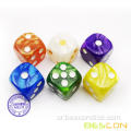 رخام 16 ملم D6 D6 Round Corner 6 Side Dice Mtg Dice for Game Game RPG DND Yahtzee أو Math Learning